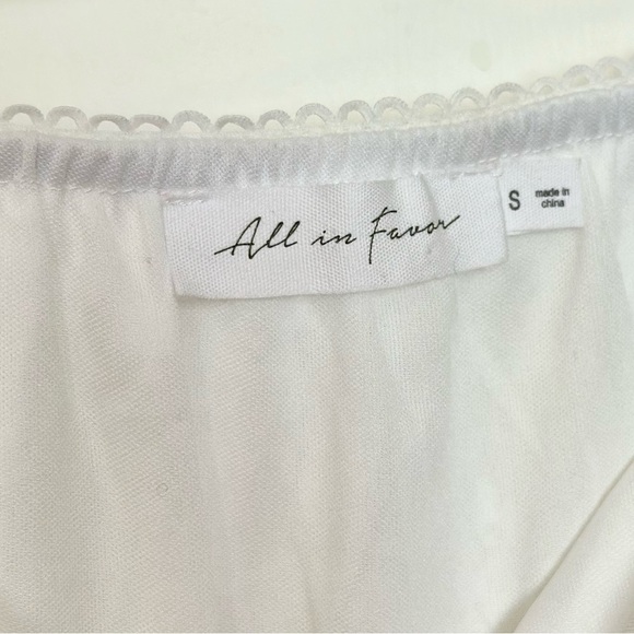 All In Favor Semi-sheer White Lace Midi Skirt- Size Small - Picture 4 of 6